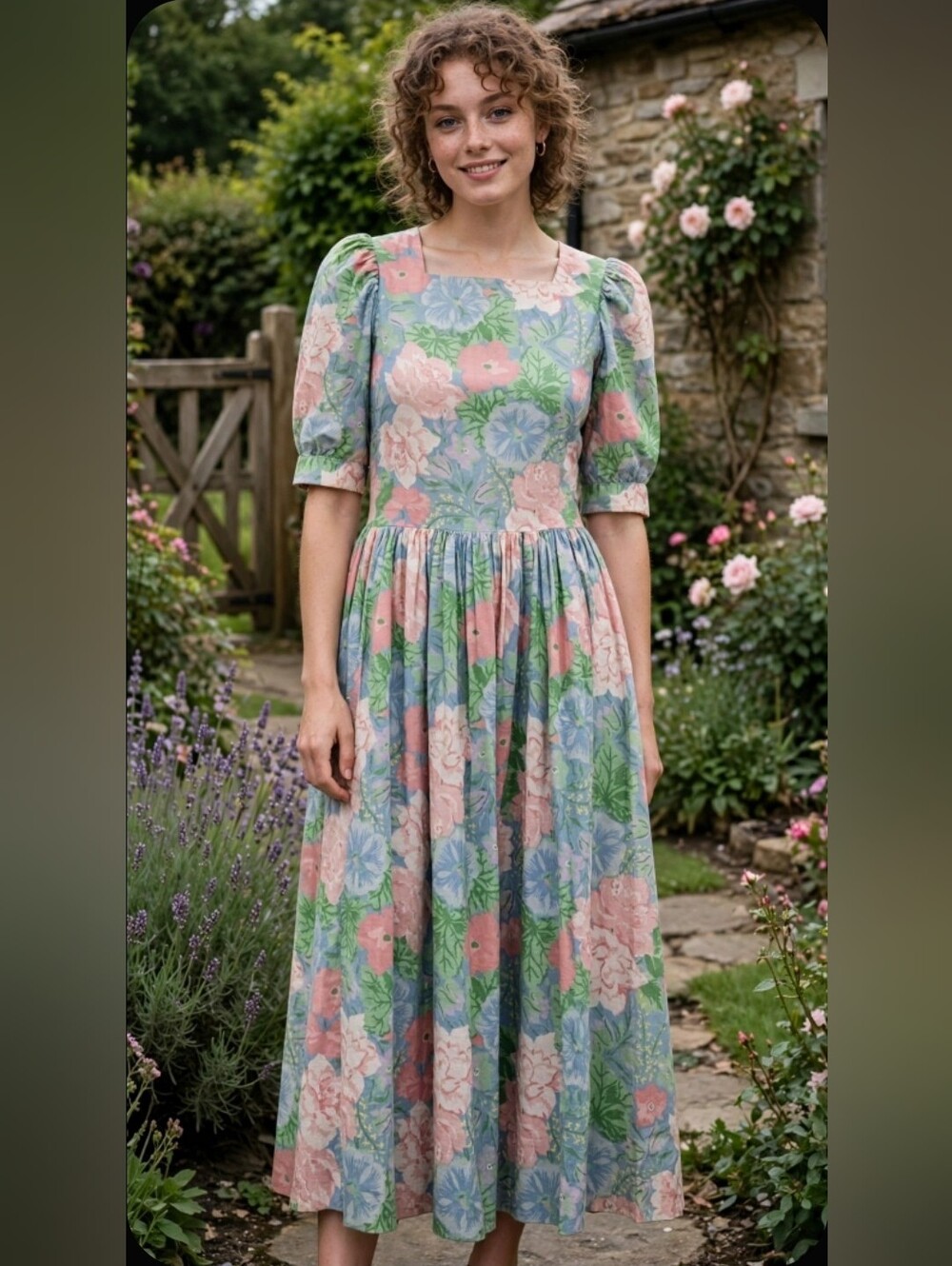 Vintage LAURA ASHLEY Floral Dress